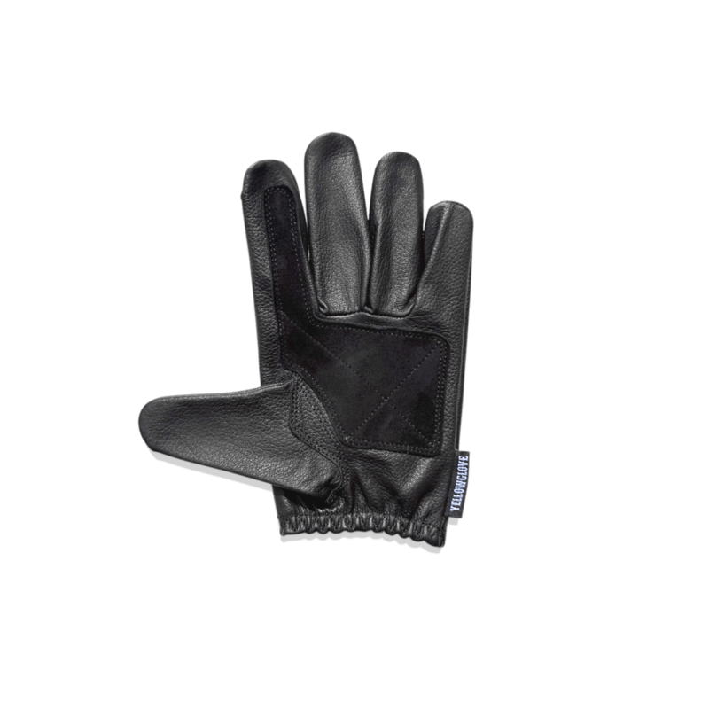 SHORT GLOVE / BLACK DEERSKIN | Yellow Glove