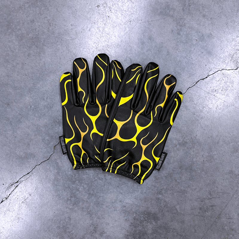 SHORT GLOVE / YELLOW FLAMES | Yellow Glove