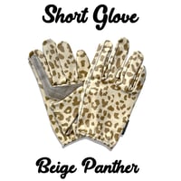 SHORT GLOVE / BEIGE PANTHER