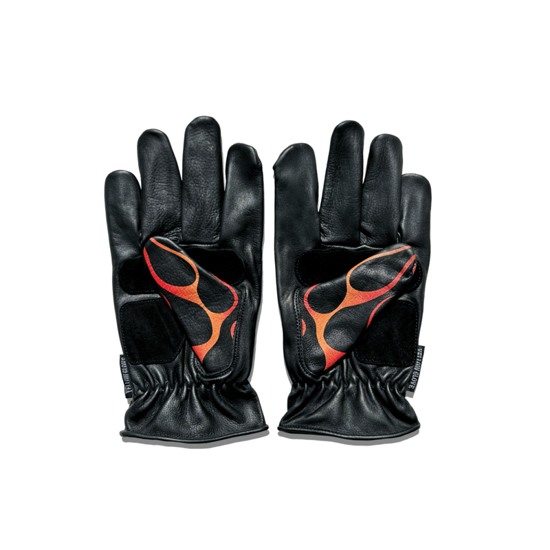 STANDARD GLOVE / RED FLAMES | Yellow Glove 