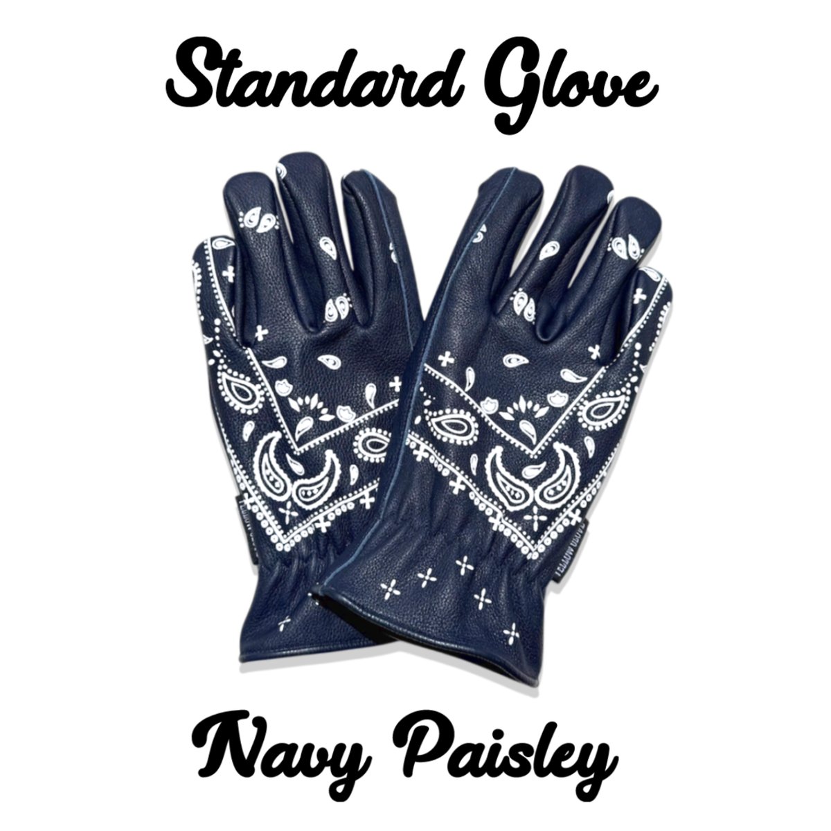 STANDARD GLOVE / NAVY PAISLEY | Yellow Glove