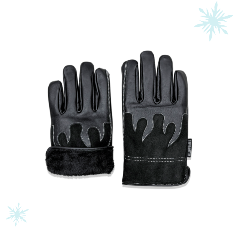 WINTER FIRE / BLACK SUEDE | Yellow Glove