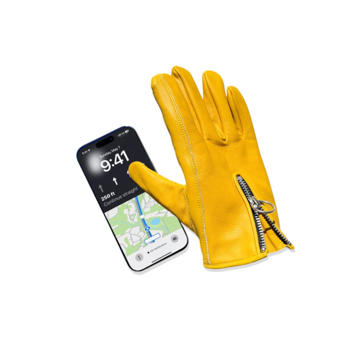 ZIPPER GLOVE / YELLOW | Yellow Glove