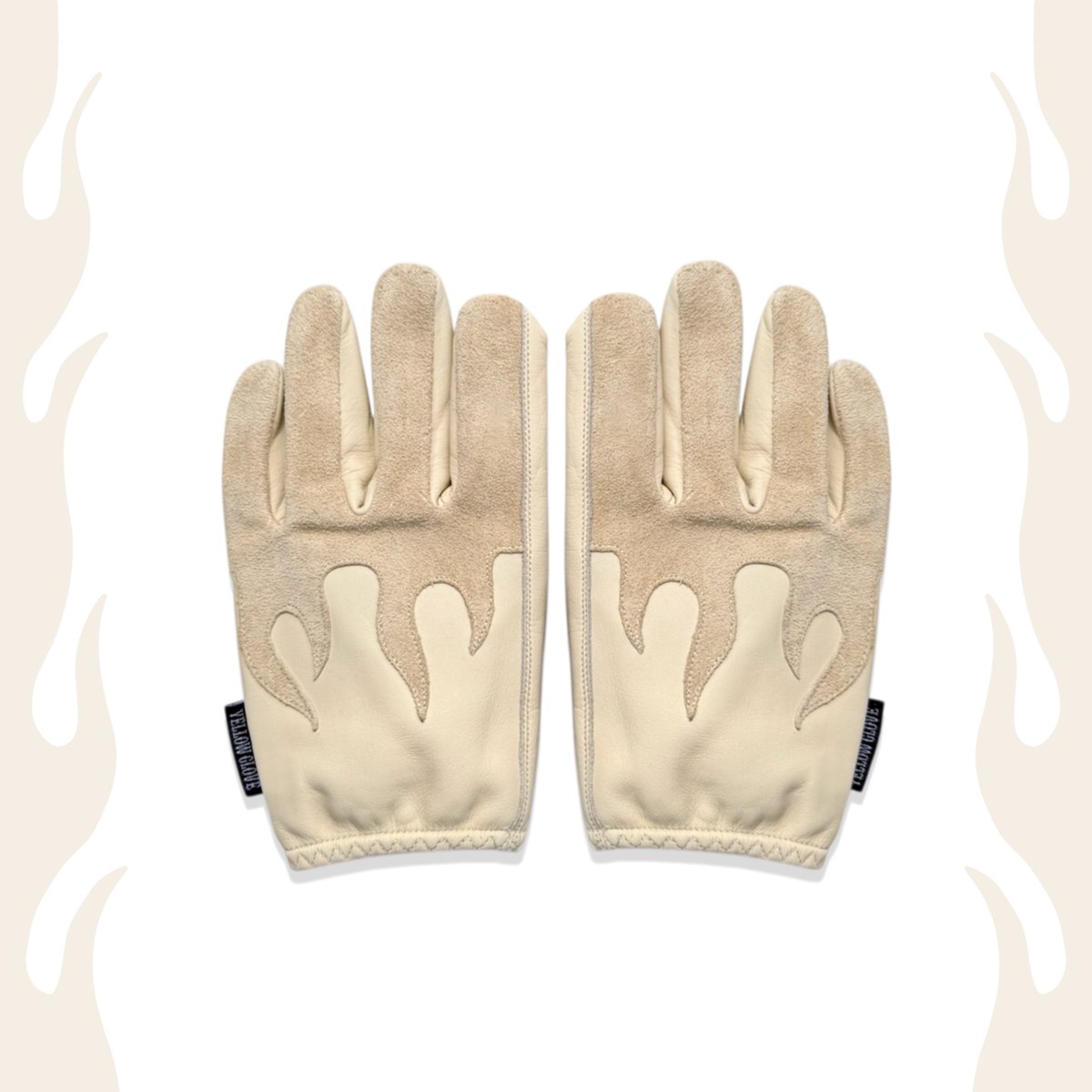 【新品】HYEON ted glove / beige SHORT FIRE / BEIGE SUEDE | Yellow Glove