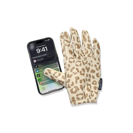 SHORT GLOVE / BEIGE PANTHER