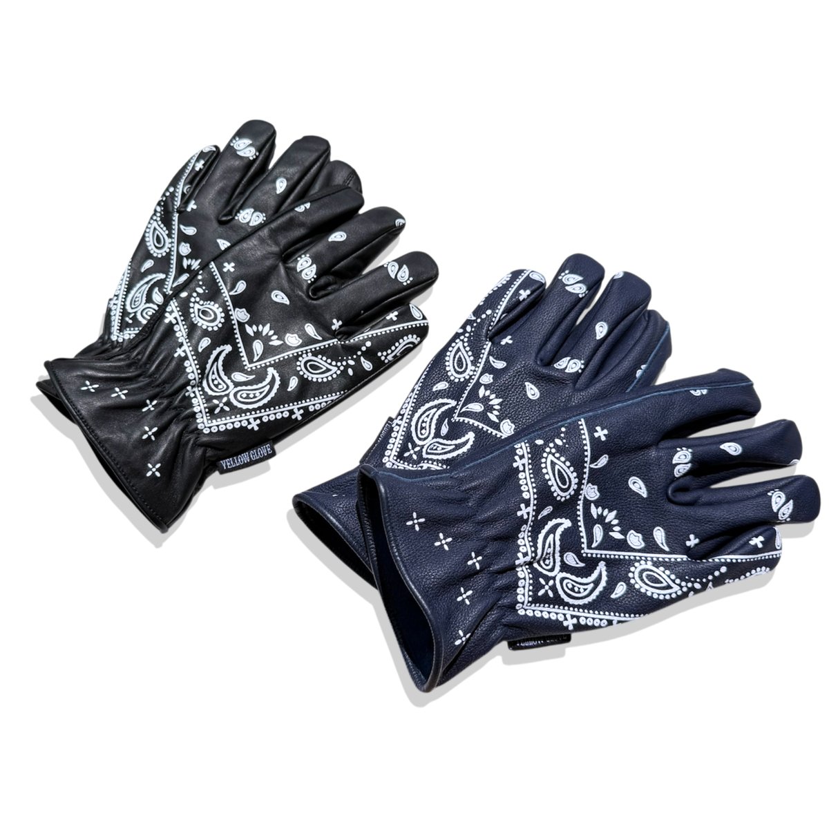 STANDARD GLOVE / NAVY PAISLEY | Yellow Glove