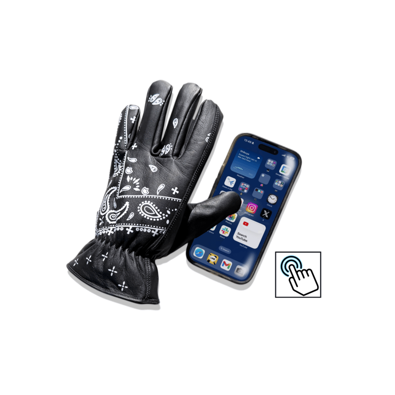 WINTER GLOVE / BLACK PAISLEY | Yellow Glove