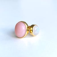 大人気❤︎愛と奇跡のリング❤︎The empress第三弾 ピンクオパール&レインボームーンストーンリング