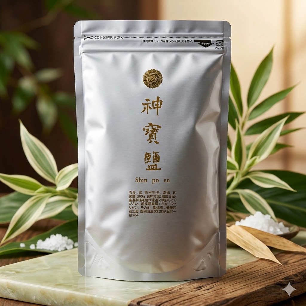 神宝塩 500g｜世界の伝統海塩と九回焼き竹塩を17種ブレンド｜ご家庭の