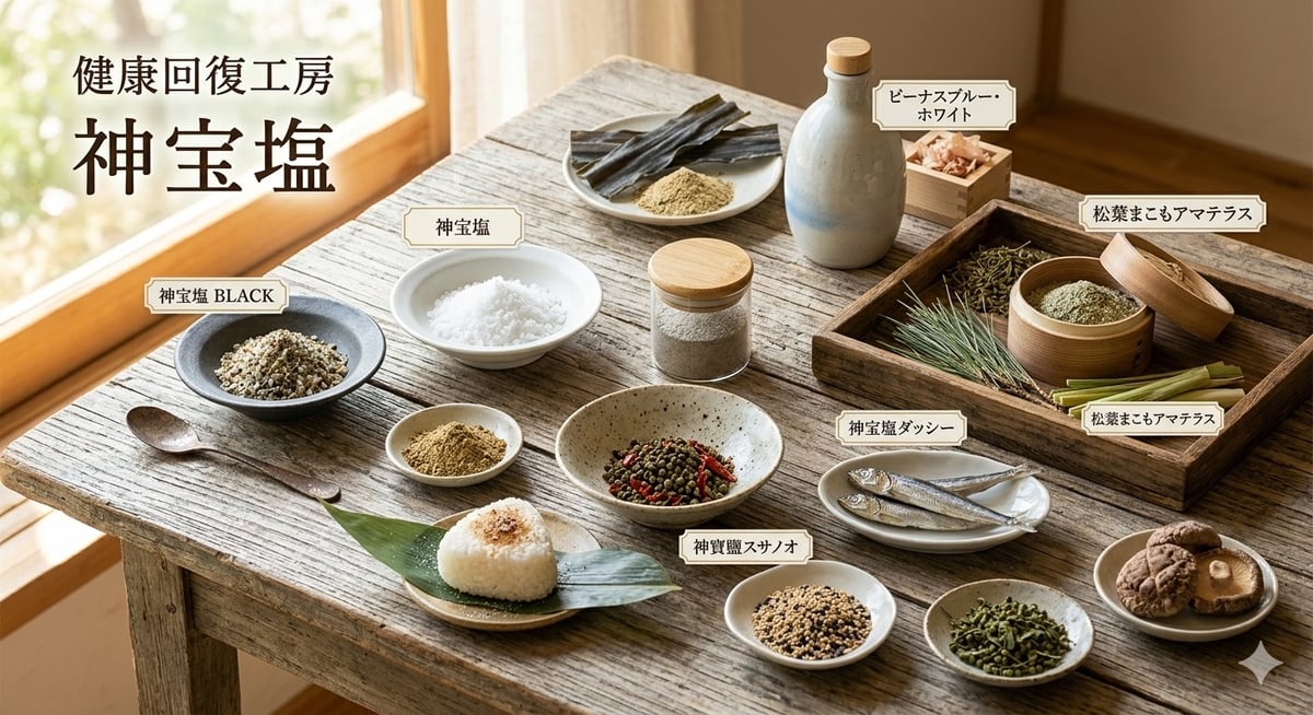 神宝塩 100g×2袋｜世界の伝統海塩と九回焼き竹塩を17種ブレンド｜健康