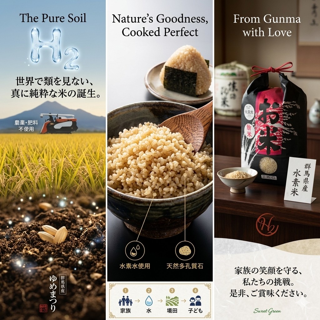 幻の米「水素米」農薬・化学肥料不使用 R7年産 玄米2kg 群馬県産 子供