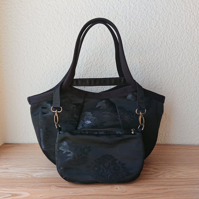 着物帯で作ったグラニーバッグ（ミニバッグ付き） | *pieni saya*