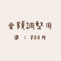【金額調整用】800円