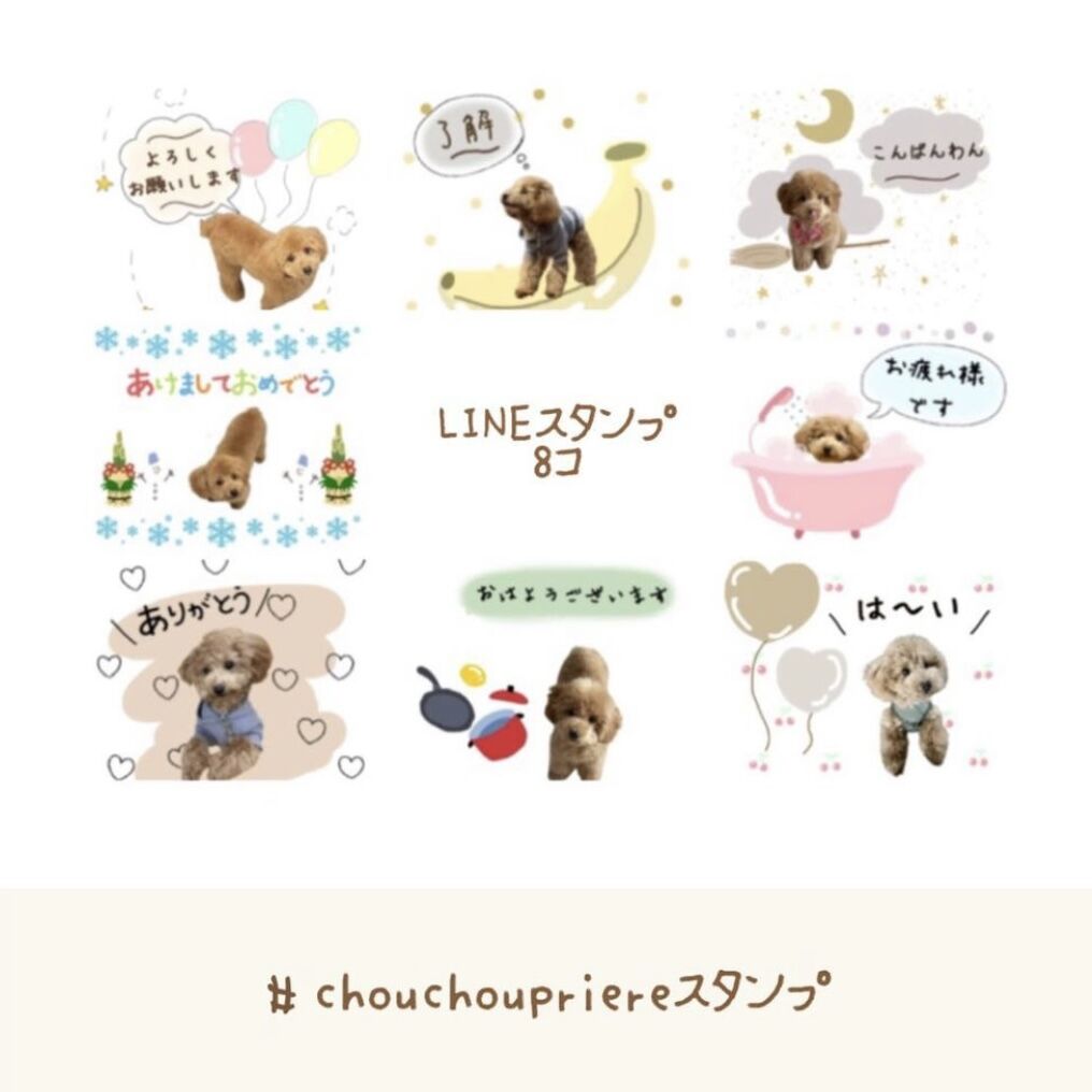 LINEスタンプ 8個 サンプル | chouchou & priere