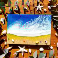 レジンアート 【琉球漆喰×OKINAWAN OCEAN #80】 Middleサイズ(A3)