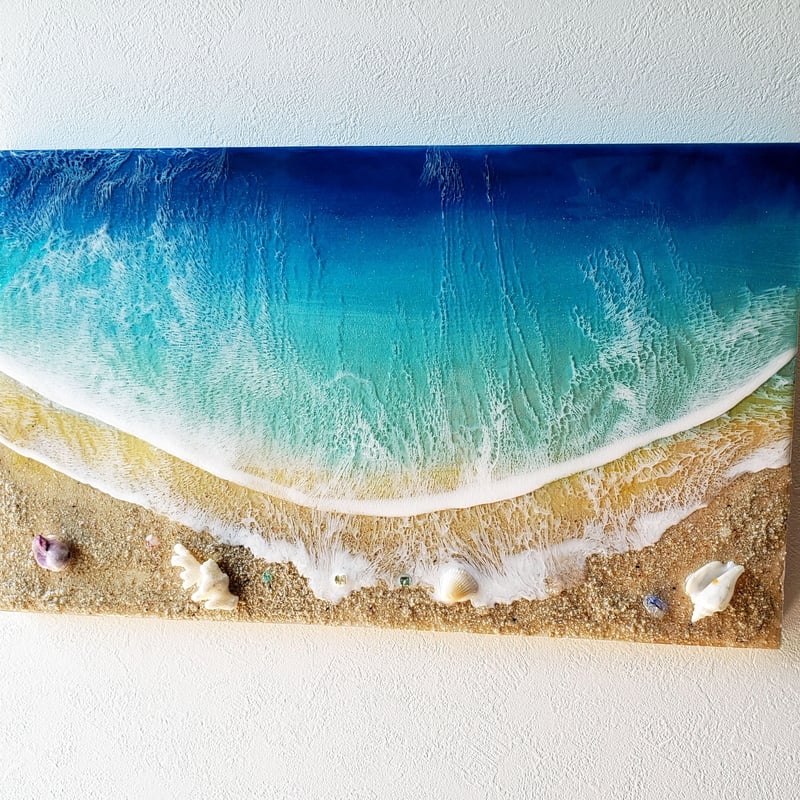 レジンアート 【Shining sea #B】 Middleサイズ(M6) 24.2cm×41 レジンアート 【Shining sea #B】 Middleサイズ(M6) 24.2cm×41