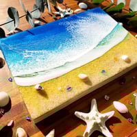 レジンアート 【琉球漆喰×OKINAWAN OCEAN #80】 Middleサイズ(A3)