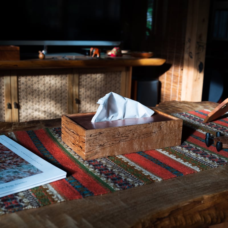 ティッシュケース【ウォールナット】 | HANANOKI FACTORY