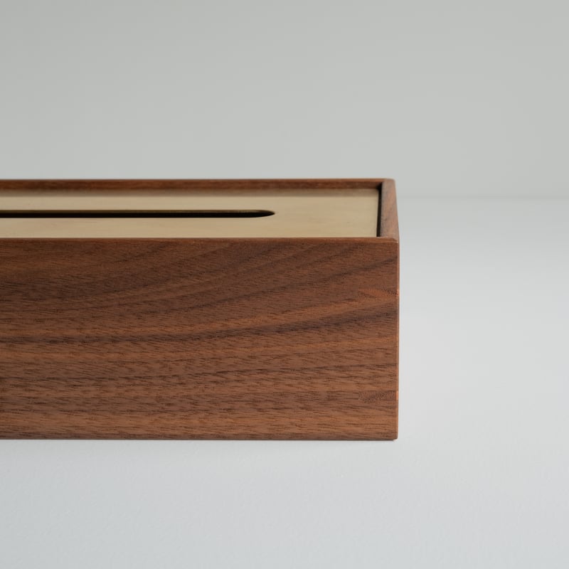 ティッシュケース【ウォールナット】 | HANANOKI FACTORY