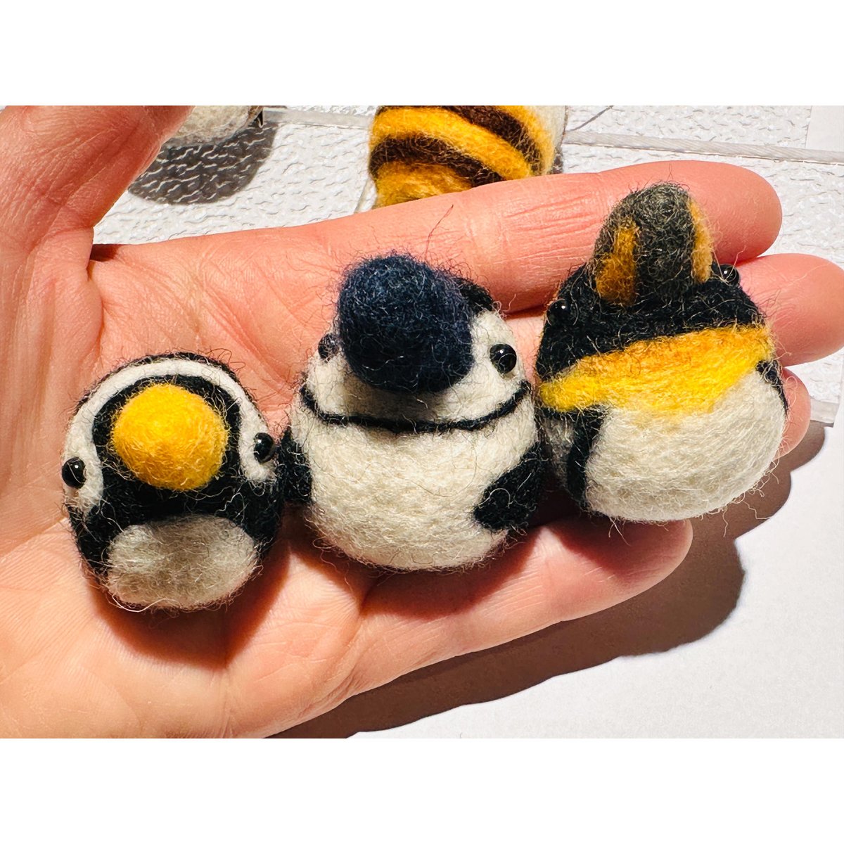 【お値下げ中！】ペンギンさんのチョコレートインテリア　羊毛フェルト お値下げ中！】ペンギンさんのチョコレートインテリア羊毛フェルト