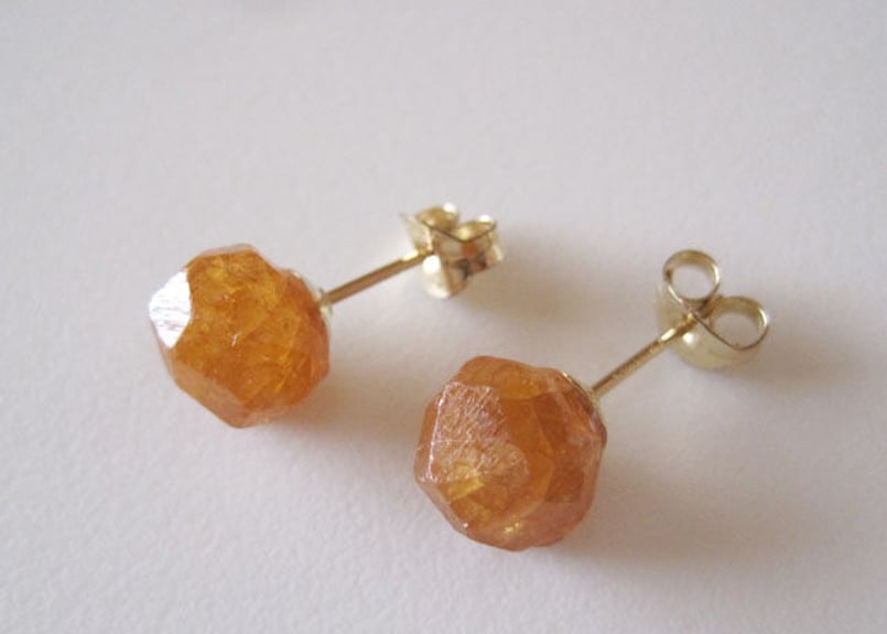 高品質 マンダリン(スぺサルティン)ガーネット ビーズネックレス 50cm スペサルタイトガーネットシンプルネックレス（マンダリン