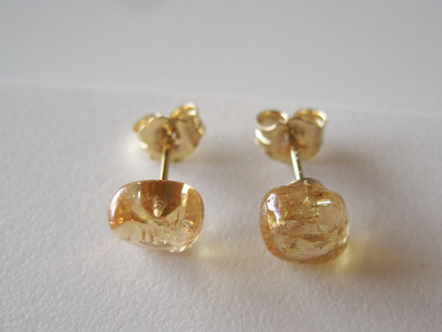 インペリアルトパーズのピアス 14kgf | Pomme