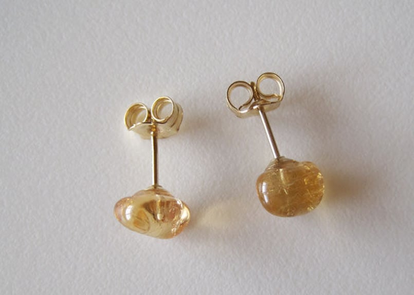 インペリアルトパーズのピアス 14kgf | Pomme