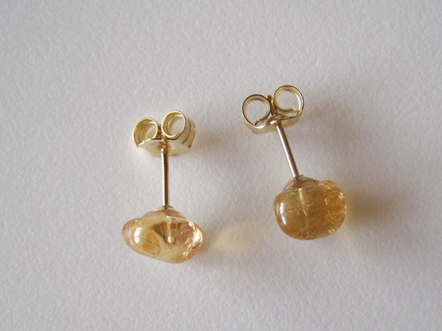 インペリアルトパーズのピアス 14kgf | Pomme