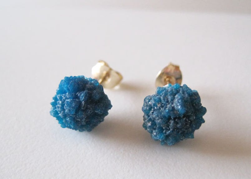 カバンサイトの原石ピアス/カヴァンサイト/india 14kgf | Pomme