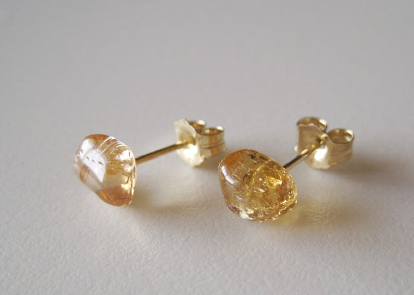 インペリアルトパーズのピアス 14kgf | Pomme