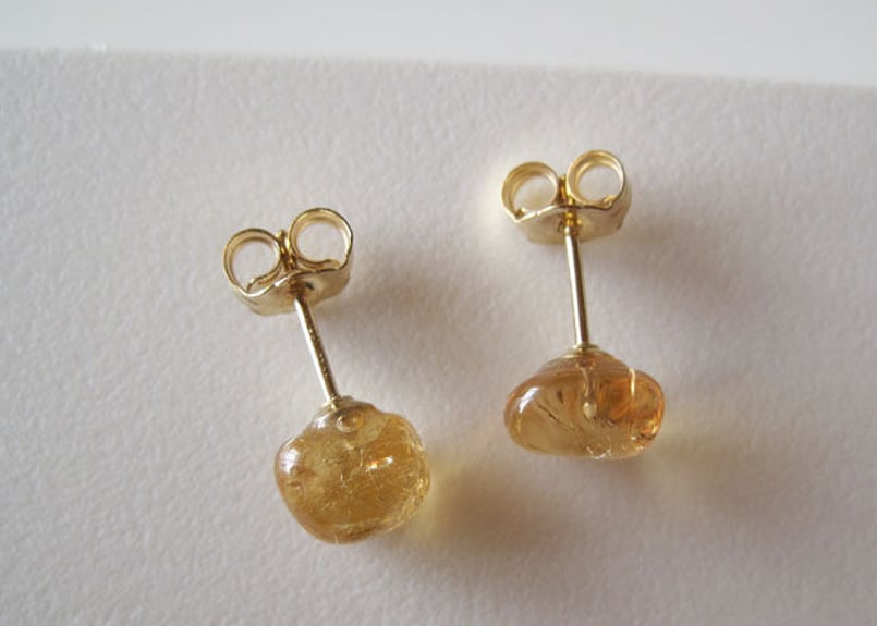 インペリアルトパーズのピアス 14kgf | Pomme