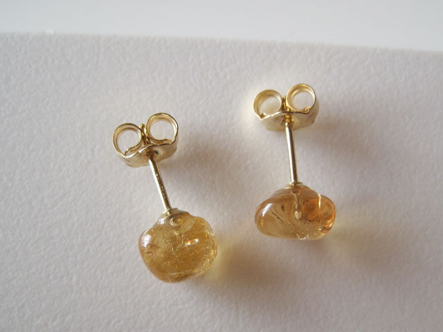 インペリアルトパーズのピアス 14kgf | Pomme