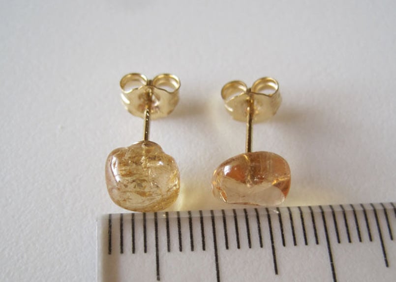 インペリアルトパーズのピアス 14kgf | Pomme