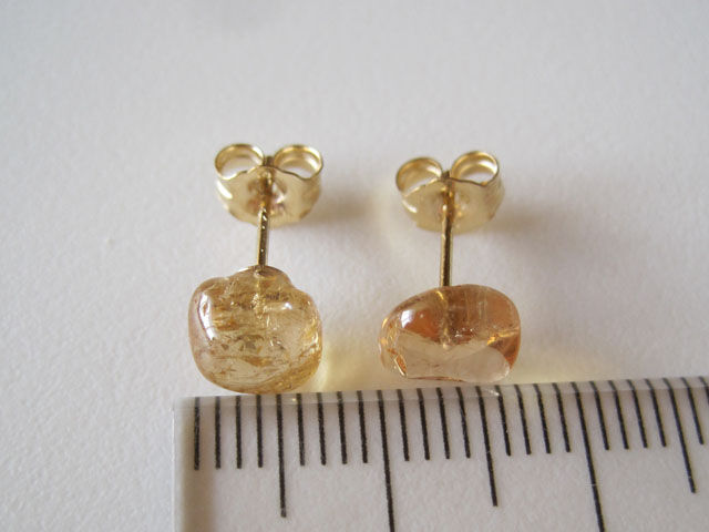 インペリアルトパーズのピアス 14kgf | Pomme