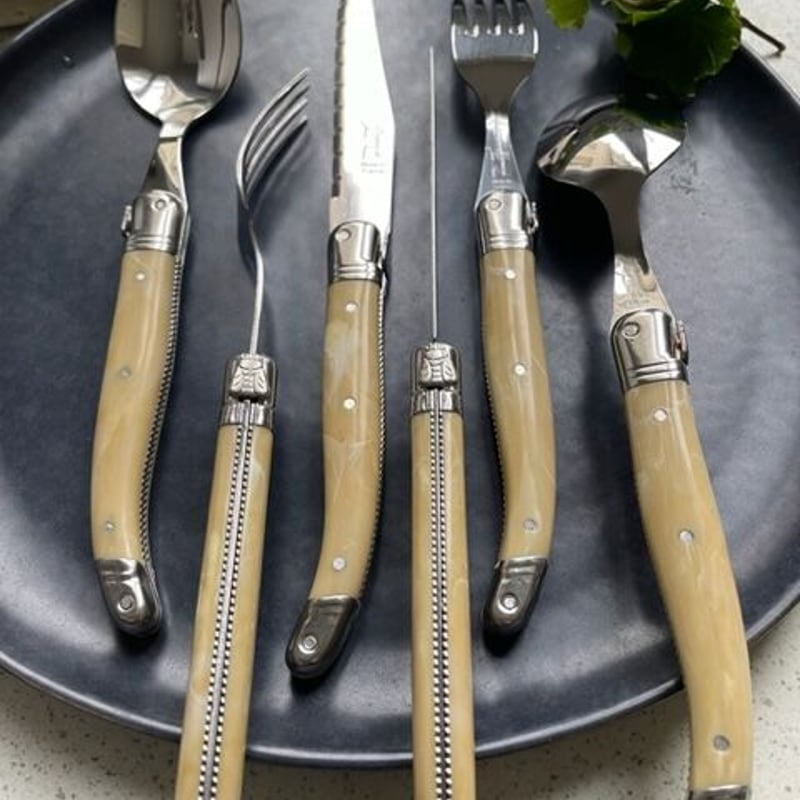 LAGUIOLE 高級カトラリー フォーク 2本セット LAGUIOLE 高級カトラリー フォーク 2本セット 6本象牙色Laguiole