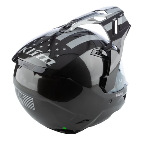 X1 ALPHA HELMET ECE/DOT<PATRIOT - GLOSS METALLIC GUNMETAL BLACK>