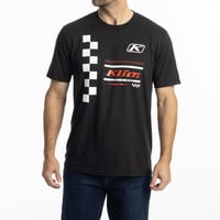 CHECKERED FLAG TRI-BLEND TEE<BLACK - WHITE>