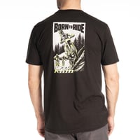 SADDLE MOUNTAIN TRI-BLEND TEE<BLACK - HI-VIS>
