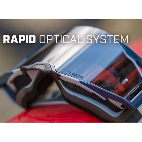 RAGE OFF-ROAD GOGGLE<ASPHALT - HI-VIS DARK SMOKE LENS>