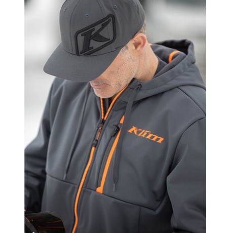 TRANSITION HOODIE  ASPHALT - STRIKE ORANGE