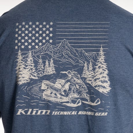 FRONTIER TRI-BLEND TEE<HEATHERED NEPTUNE - PEYOTE>