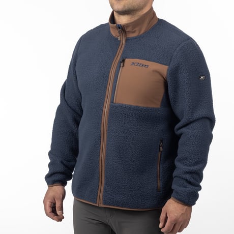 HIGH PILE JACKET<INSIGNIA BLUE - COCOA BROWN>