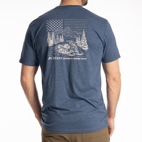 FRONTIER TRI-BLEND TEE<HEATHERED NEPTUNE - PEYOTE>