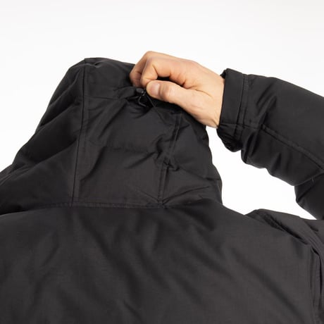 SAWTOOTH DOWN HOODED JACKET<BLACK>