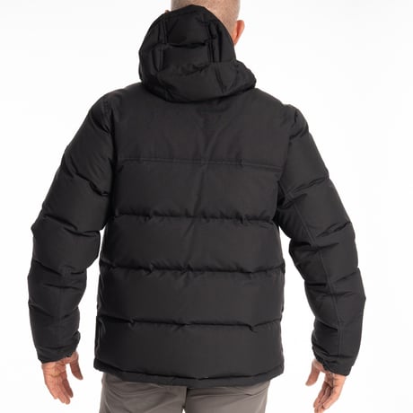 SAWTOOTH DOWN HOODED JACKET<BLACK>