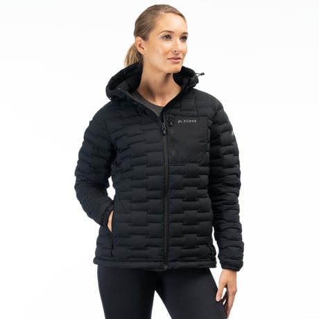 【女性用】LUNA STRETCH DOWN HOODED JACKET<BLACK>