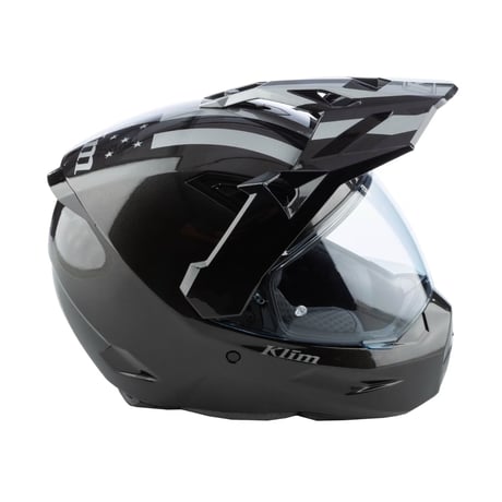 X1 ALPHA HELMET ECE/DOT<PATRIOT - GLOSS METALLIC GUNMETAL BLACK>