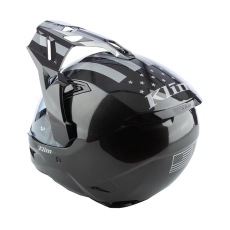 X1 ALPHA HELMET ECE/DOT<PATRIOT - GLOSS METALLIC GUNMETAL BLACK>