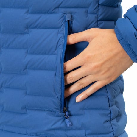 【女性用】LUNA STRETCH DOWN HOODED JACKET<MAZARINE BLUE>