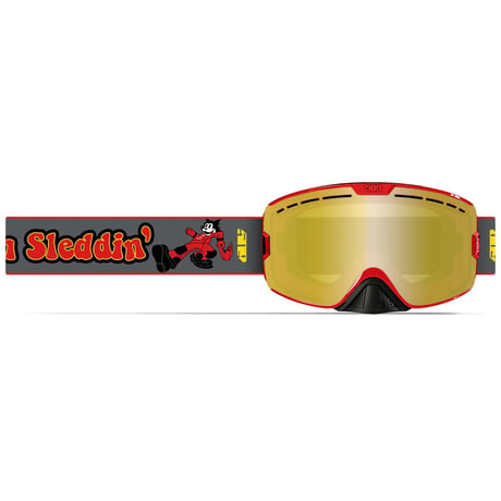 KINGPIN GOGGLE KIT<Keep On Sleddin - Hi-Vis Mirror Light Yellow Tint>